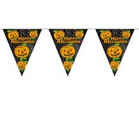 Pompoenen Halloween vlaggenlijn feestslinger - plastic - 500 cm - thumbnail