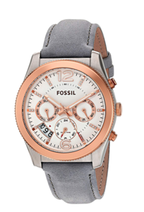 Horlogeband Fossil ES4081 Leder Grijs 20mm