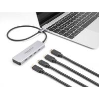 Delock 64231 64231 USB-hub 4 poorten USB-C USB 3.2 Gen2 10 GBit/s Met USB-C stekker Grijs