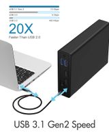 ICY BOX IB-382H-C31 HDD-/SSD-behuizing Zwart 2.5/3.5" - thumbnail