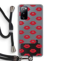 Lips: Samsung Galaxy S20 FE / S20 FE 5G Transparant Hoesje met koord