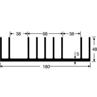 Fischer Elektronik 10021164 SK 53 100 SA Koellichaam 0.65 K/W (l x b x h) 100 x 180 x 48 mm