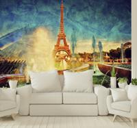 Parijs bij nacht Fotobehang Paris