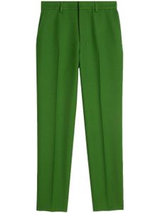 AMI Paris pantalon en laine vierge à coupe fuselée - Vert