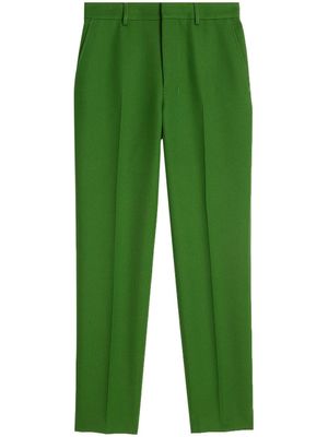 AMI Paris pantalon en laine vierge à coupe fuselée - Vert