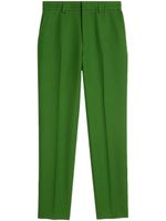 AMI Paris pantalon en laine vierge à coupe fuselée - Vert