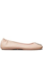 Tory Burch ballerines Minnie Travel en cuir - Rose