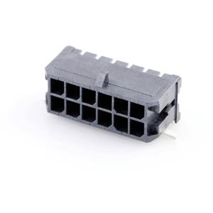 Molex 430451209 Male header, inbouw (standaard) Totaal aantal polen: 12 Rastermaat: 3 mm Inhoud: 1 stuk(s) Tape on Full reel