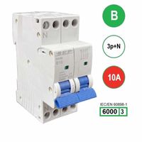 SEP krachtstroom installatieautomaat 10A INS36-3NB10 inst. 3p+n B10 6kA (36mm) 3101643010