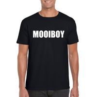 Mooiboy tekst t-shirt zwart heren