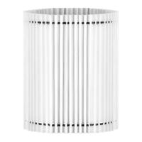 Papieren Gevouwen Lampenkap - Cilindrisch - White - ø20 x 24 cm - E27 fitting - Voor Tafellampen - Ontworpen voor woonkamer en eetkamer