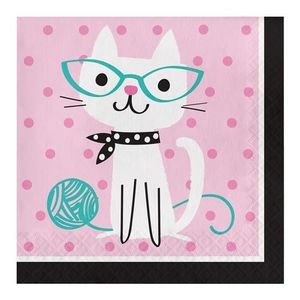 16x Thema servetjes katten