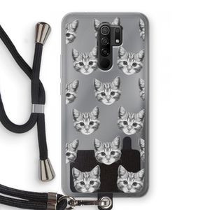 Kitten: Xiaomi Redmi 9 Transparant Hoesje met koord