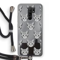 Kitten: Xiaomi Redmi 9 Transparant Hoesje met koord