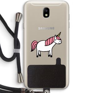 Eenhoorn: Samsung Galaxy J7 (2017) Transparant Hoesje met koord
