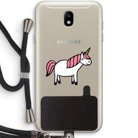 Eenhoorn: Samsung Galaxy J7 (2017) Transparant Hoesje met koord