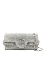 Balmain pochette B-Buzz en jean - Gris - thumbnail