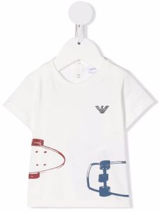 Emporio Armani Kids t-shirt à encolure ras du cou - Blanc