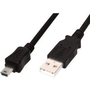 Digitus 1.8m USB 2.0 USB-kabel 1,8 m USB A Mini-USB B Zwart