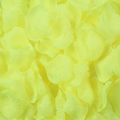 1000 PCS kunstmatige bruiloft steeg bloemblaadjes bloemen bruiloft decoraties (geel)