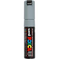 Uni-Posca Posca marker, afm pc-8k, lijndikte 8 mm, breed, grijs, 1 stuk