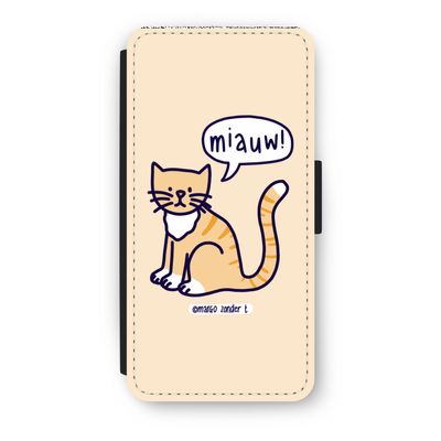 Miauw: iPhone 7 Flip Hoesje