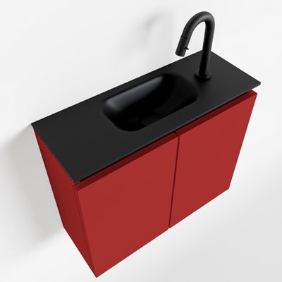 Toiletmeubel Mondiaz Ture | 60 cm | Meubelkleur Fire | Eden wastafel Urban Midden | 1 kraangat