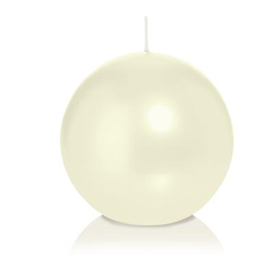 Trend Candles Bolkaars glad - parelmoer - 8 cm - 25 branduren - ronde kaarsen