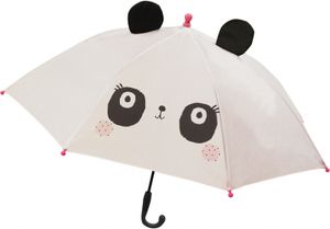 Lemon Ribbon kinderparaplu panda 81 cm polyester wit/zwart