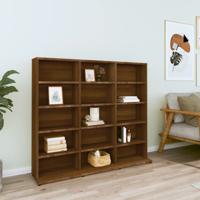 Cd-kast 102x23x89,5 cm bewerkt hout bruin eikenkleur
