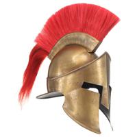 Soldatenhelm Grieks replica LARP staal messingkleurig