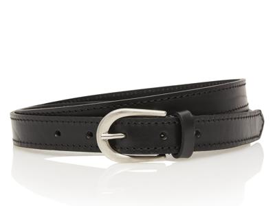 Timbelt Leren Pantalon Riem 2.5 cm Zwart