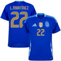 Argentinië Shirt Uit 2024-2025 + L. Martínez 22