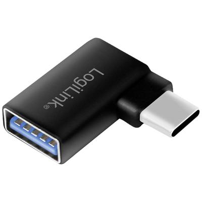 LogiLink USB 3.2 Gen 1 (USB 3.0), USB-C Adapter [1x USB 3.2 Gen 1 bus A (USB 3.0) - 1x USB 3.2 Gen 1 stekker C (USB 3.0)] AU0055 90° haaks naar rechts