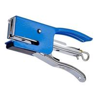 Kantoor nietmachine/niettang - metaal - 17 cm - blauw - voor nietjes nr 10   -