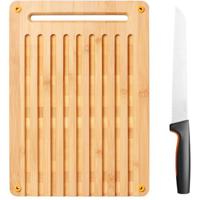 Fiskars Fiskars Functional Form Set bamboe broodsnijplank en mes