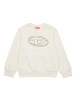 Diesel Kids sweat en coton à logo Oval-D imprimé - Tons neutres