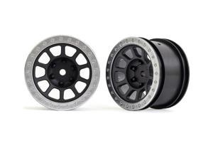 Traxxas - Wheels, 2.2' (graphite gray, satin chrome beadlock) (2) (Bandit rear) (TRX-2480)