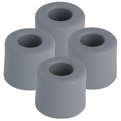 Benson Deurbuffers / deurstoppers rubbers - 4x - grijs - 30 x 25 mm - met schroefbevestiging