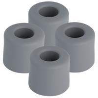 Benson Deurbuffers / deurstoppers rubbers - 4x - grijs - 30 x 25 mm - met schroefbevestiging
