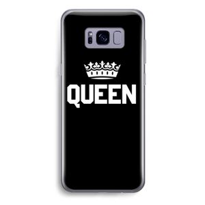 Queen zwart: Samsung Galaxy S8 Plus Transparant Hoesje