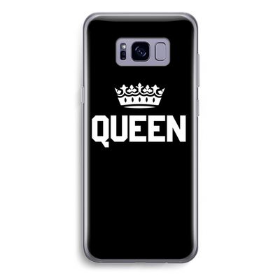 Queen zwart: Samsung Galaxy S8 Plus Transparant Hoesje