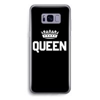 Queen zwart: Samsung Galaxy S8 Plus Transparant Hoesje