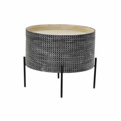 Wandtafel DKD Home Decor Zwart Zilverkleurig Metaal Hout MDF 45 x 45 x 39 cm