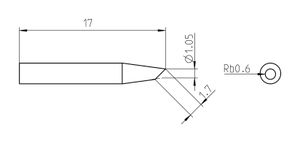 Weller RTP 012 B Soldeerpunt Afgeschuind Grootte soldeerpunt 1.2 mm Lengte soldeerpunt: 17 mm Inhoud: 1 stuk(s)