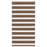 VidaXL Zebra rolgordijn 75x150 cm stofbreedte 70,9 cm polyester bruin