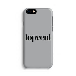 Topvent Grijs Zwart: iPhone 8 Volledig Geprint Hoesje