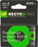 GP NiMH oplaadbare batterij AA 2000mA blister(4) - 3311492