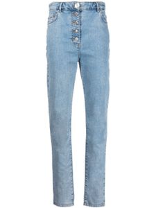 MOSCHINO JEANS jean slim à taille haute - Bleu