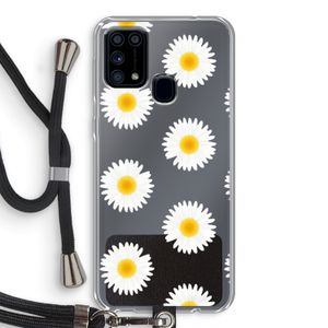 Margrietjes: Samsung Galaxy M31 Transparant Hoesje met koord